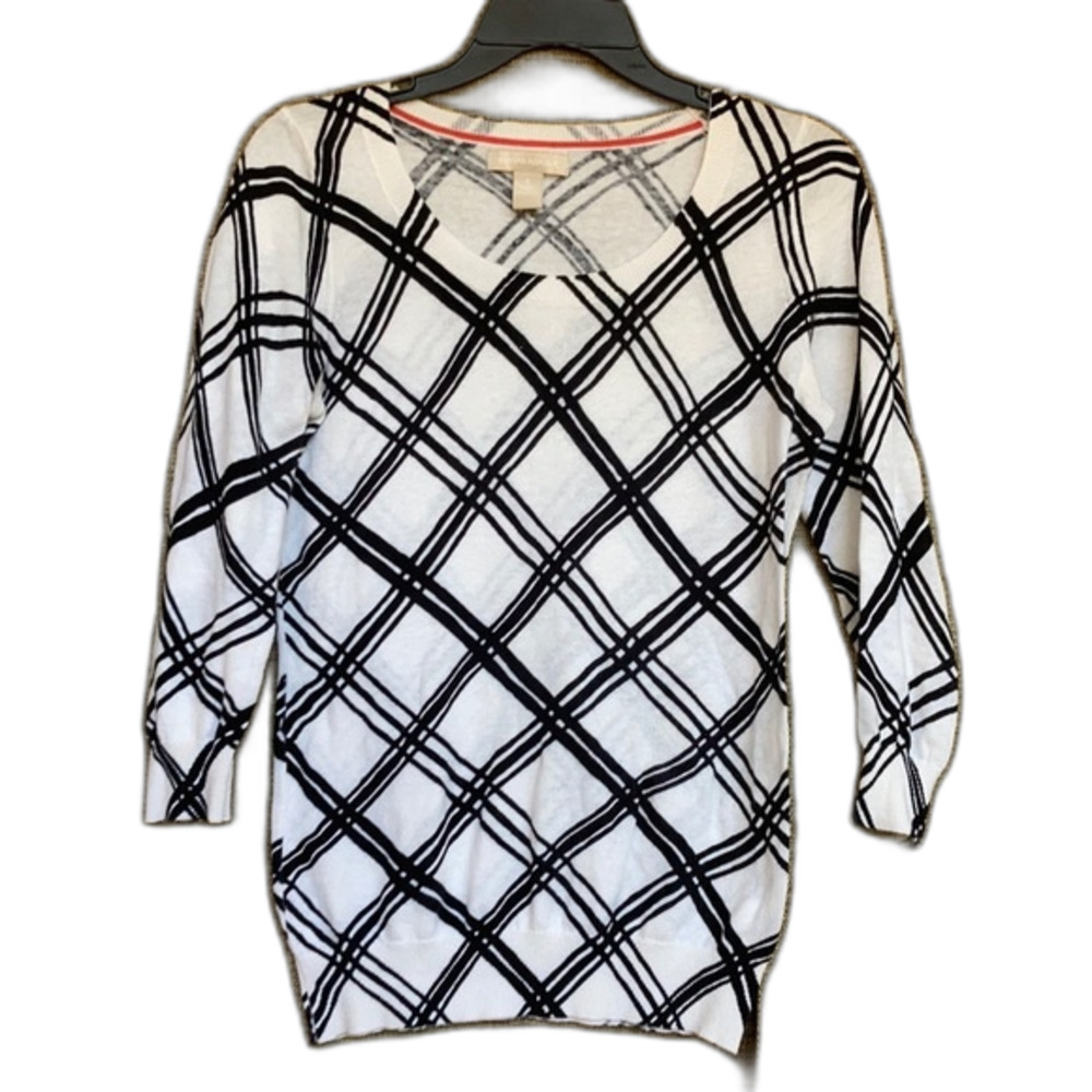Banana Republic fine cotton geo sweater
